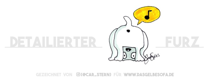 Ein Wesen furzt. Zwar detailiert. Doch es furzt – direkt in die Kamera. Erinnere mich daran eine neue Linse zu kaufen!